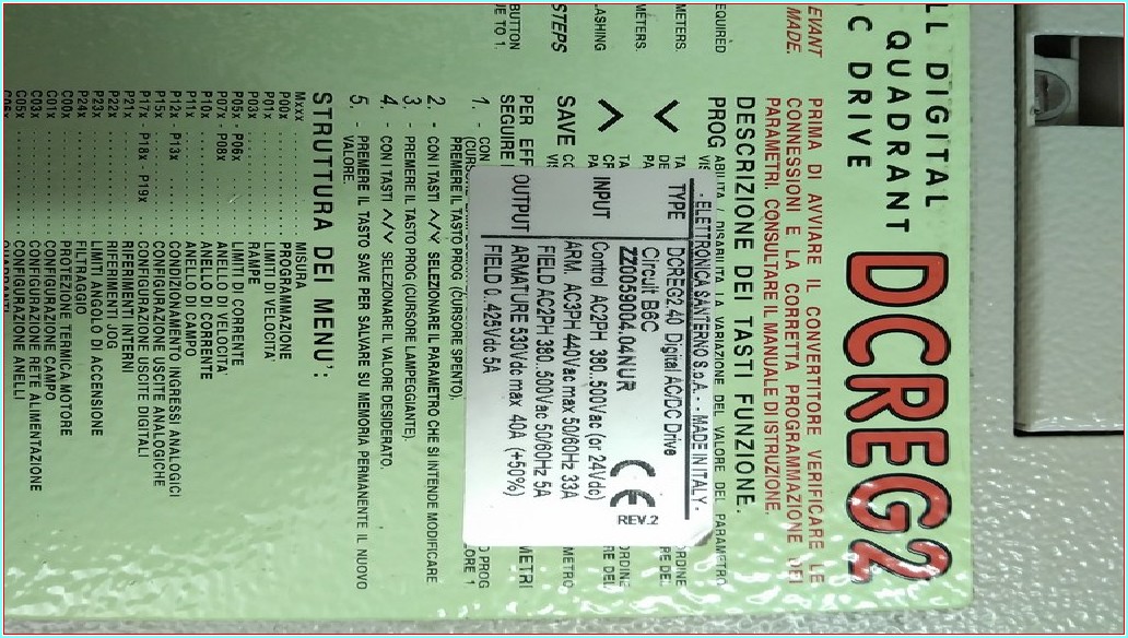 ELETTRONICA SANTERNO DCREG2,40 40A DC SÜRÜCÜ