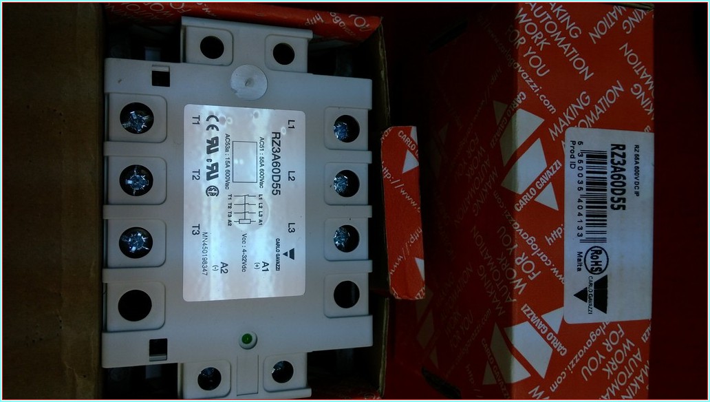 CARLO GAVAZZI RZ3A60D55 55A SIFIR KUTULU KATI HAL RÖLESİ