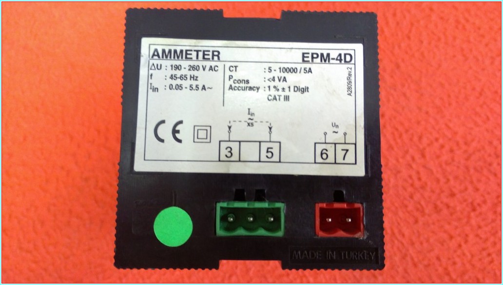 ENTES EPM-4D EPM 4D EPM4D 72*72 SIFIR KUTULU DİJİTAL AMPERMETRE