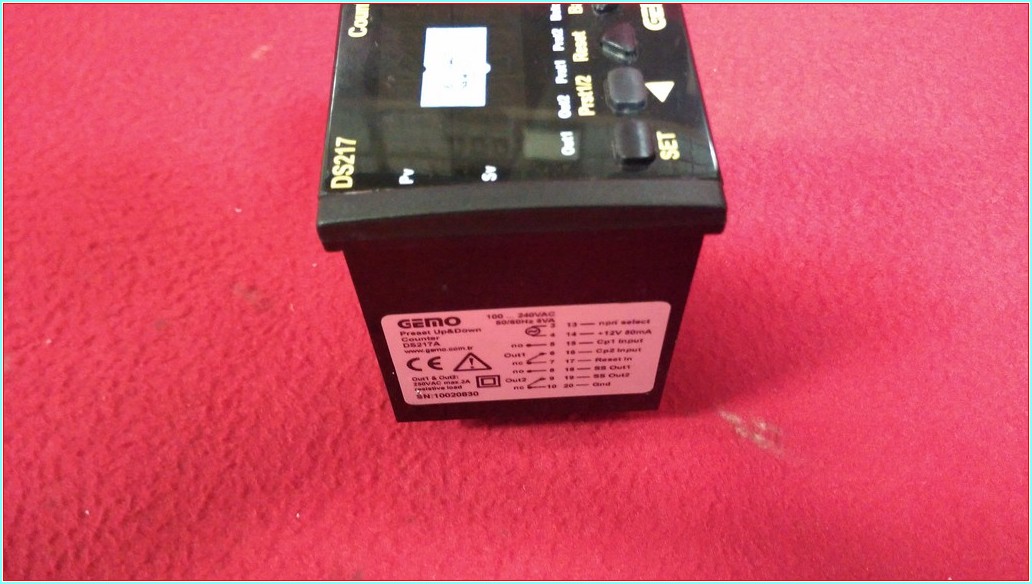 GEMO DS217A COUNTER 240VAC 50-60HZ İLERİ GERİ SAYICI