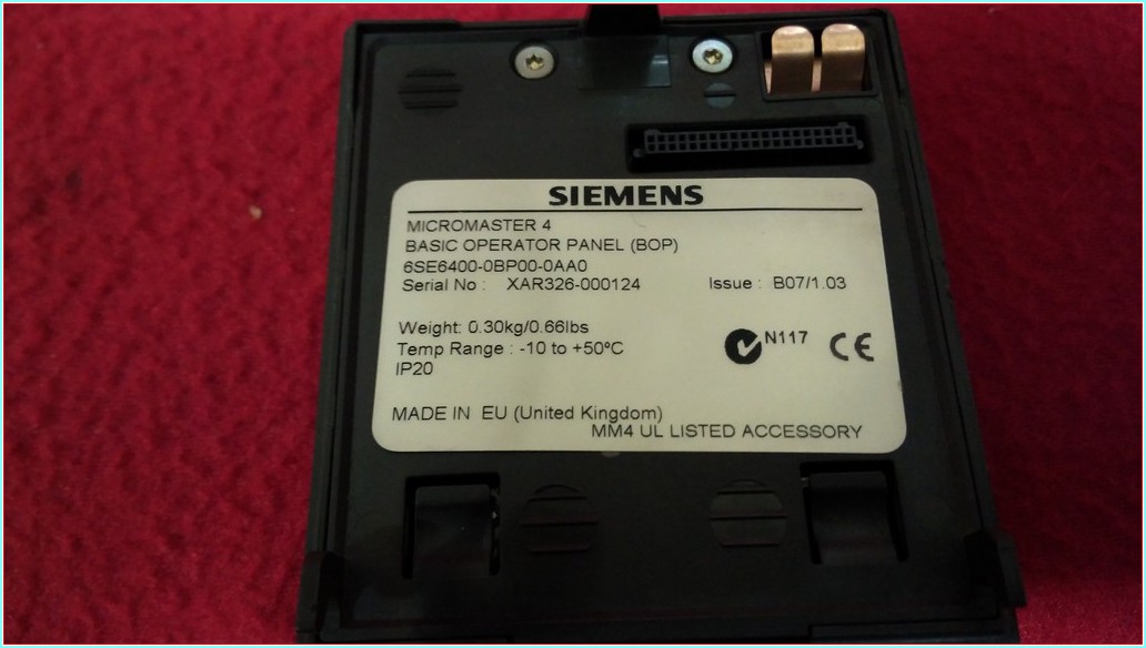 SIEMENS 6SE6400-0BP00-0AA0 MICROMASTER 4 (BOP) KEYPAD