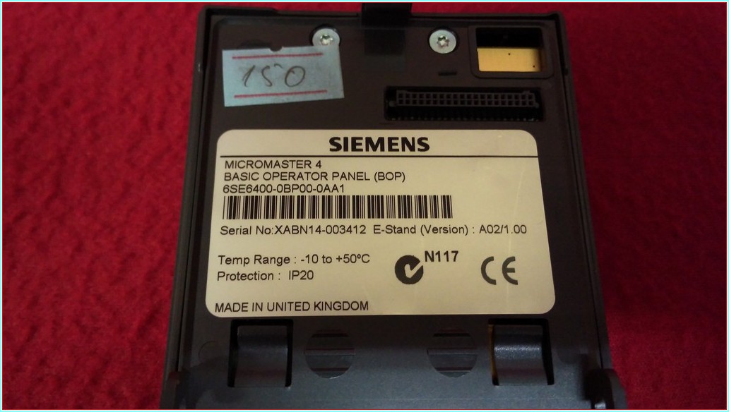 SIEMENS 6SE6400-0BP00-0AA1 MICROMASTER 4 BOP KEYPAD