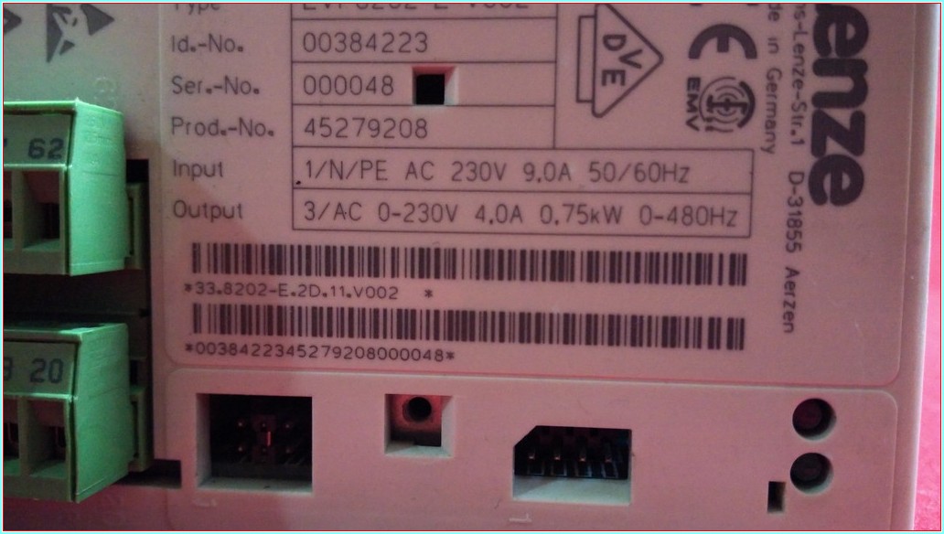 LENZE EVF8202-E-V002 0,75KW 4,0A SERVO SÜRÜCÜ INVERTER DRIVER HIZ KONTROL CİHAZI