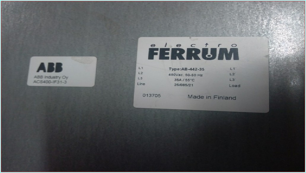 ABB ACS400-IF31-3 35A SIFIR GÜÇ HATTI FİLTRESİ