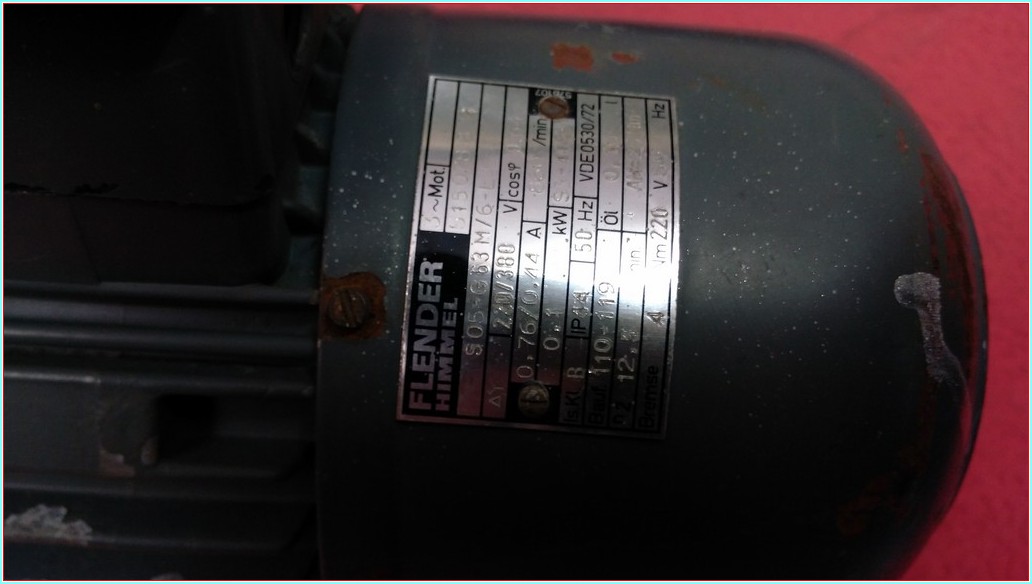 FLENDER HIMMEL S 05-G63 M6-L4 REDİKTÖRLÜ FRENLİ 0,1KW ASENKRON MOTOR