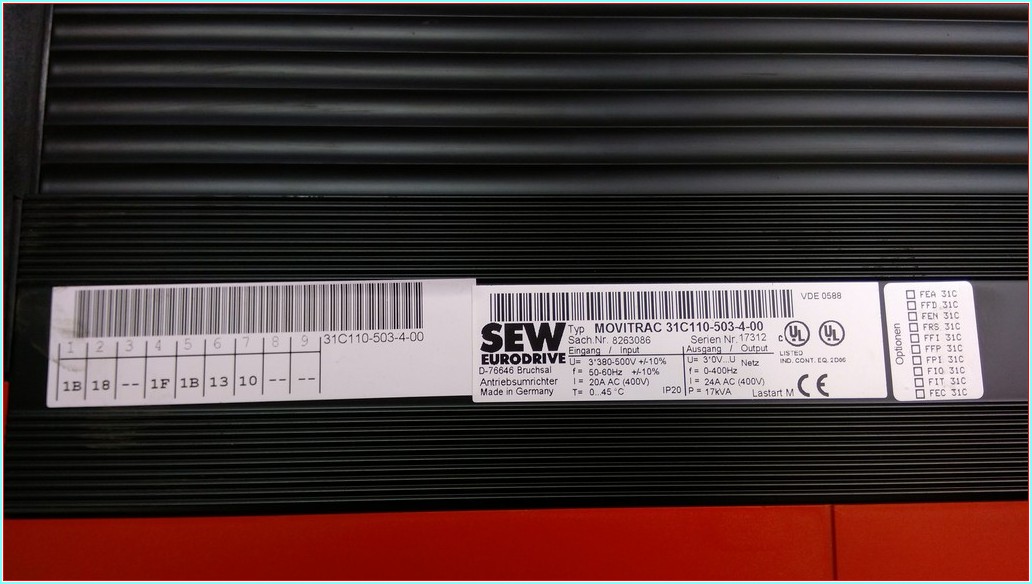 SEW EURODRIVE MOVITRAC 31C110-503-4-00 17KVA FREKANS ÇEVİRİCİ