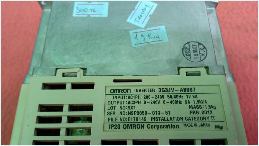 OMRON 3G3JV-AB007 1,9KVA 5A SÜRÜCÜ INVERTER