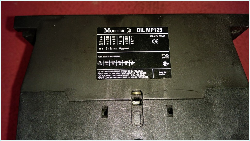 MOELLER DIL MP125 125A 125A SIFIR 4 KUTUPLU KONTAKTÖR