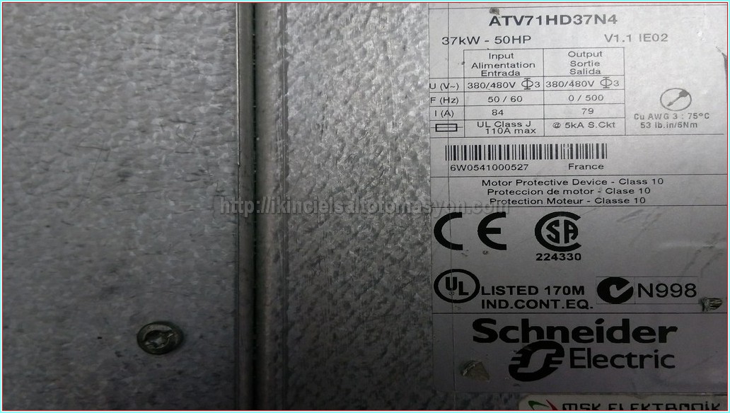 TELEMECANİQUE ATV71HD37N4 ATV71HD37N4Z ATV71 37 KW 50 HP ALTİVAR 71 SÜRÜCÜ