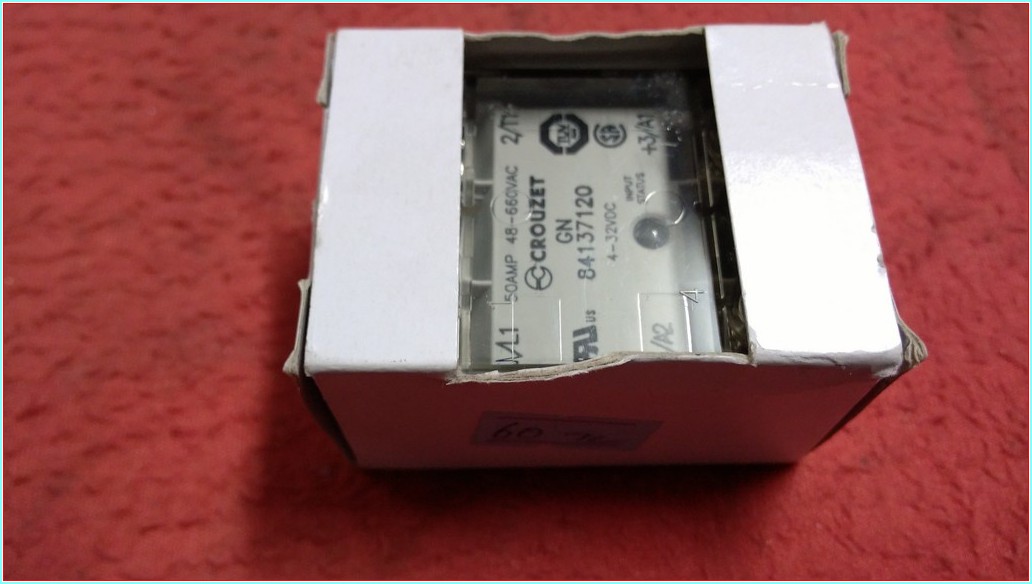 CROUZET GN 84137120 GN84137120 4-32VDC 48-660VAC 50A SIFIR KUTULU KATI HAL RÖLESİ