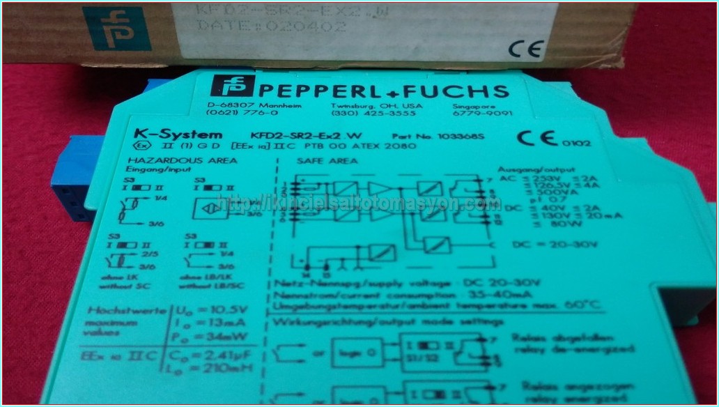 PEPPERL FUCHS KFD2-SR2-EX2.W SIFIR KUTULU ANAHTARLI AMPLİFİKATÖR