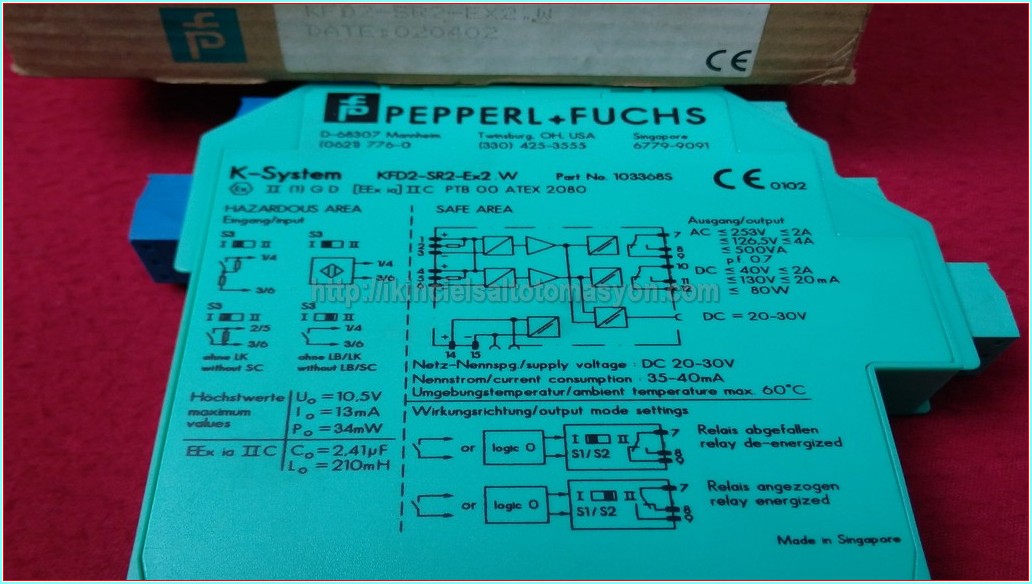 PEPPERL FUCHS KFD2-SR2-EX2.W SIFIR KUTULU ANAHTARLI AMPLİFİKATÖR