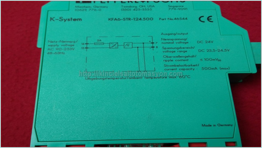 PEPPERL FUCHS KFA6-STR-1.24.500 SIFIR KUTULU GÜÇ KAYNAĞI