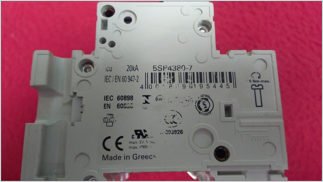 SIEMENS 5SP4380-7 5SP4380 7 5SP43807 MCB C80 80 A C OTOMAT