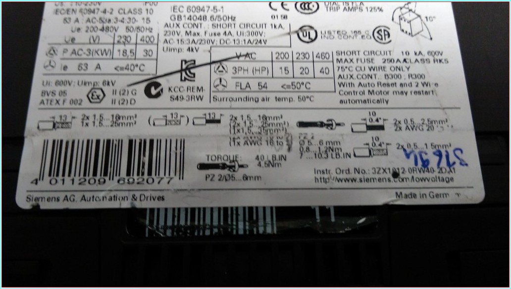 SIEMENS 3RW3037-1BB14 3RW3044-1AB14 30 KW SOFT STARTER 30KW YUMUŞAK YOL VERME