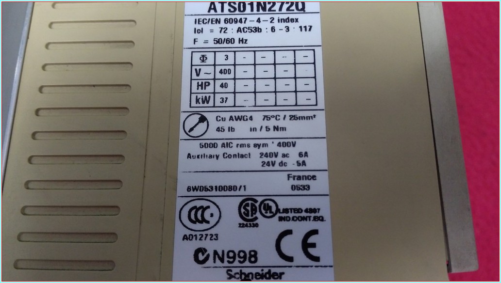 TELEMECANİQUE ATS01N272Q 37 KW YUMUŞAK YOL VERME SOFT STARTER