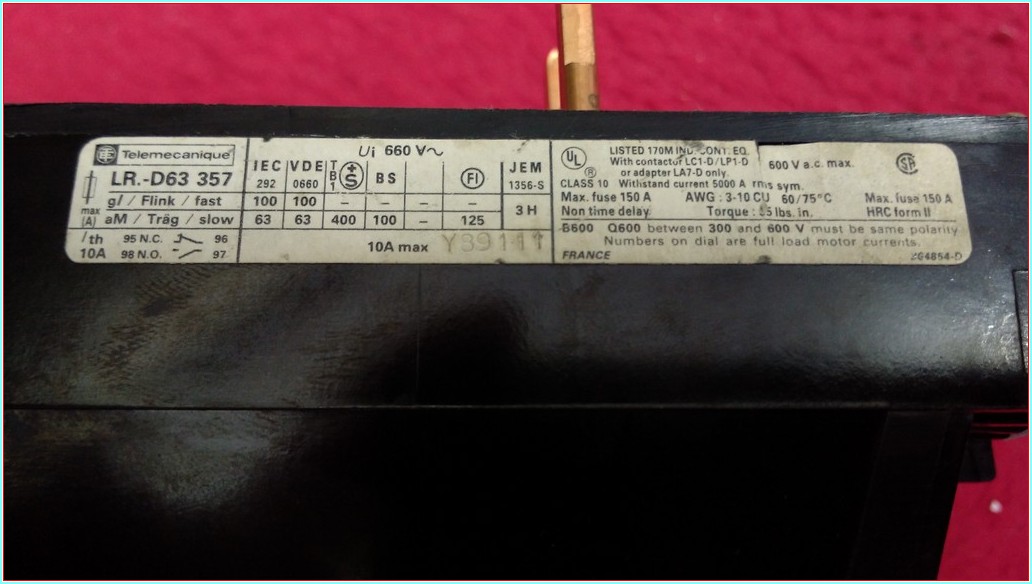 TELEMECANİQUE LR.-D63 357 38-50A MOTOR KORUMA
