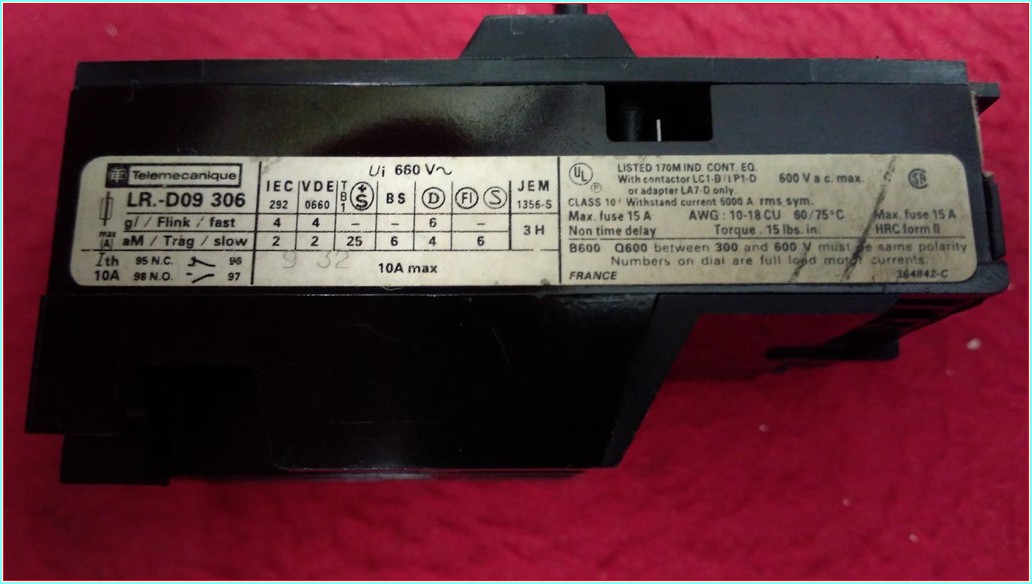 TELEMECANİQUE LR.-D09 306 1-1,6A MOTOR KORUMA