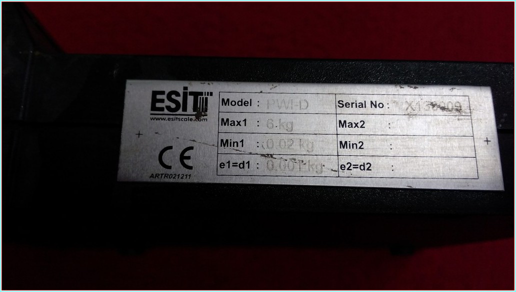 ESİT PWI-D MASA TİPİ TARTI İNDİKATÖRÜ KONTROL PANELİ