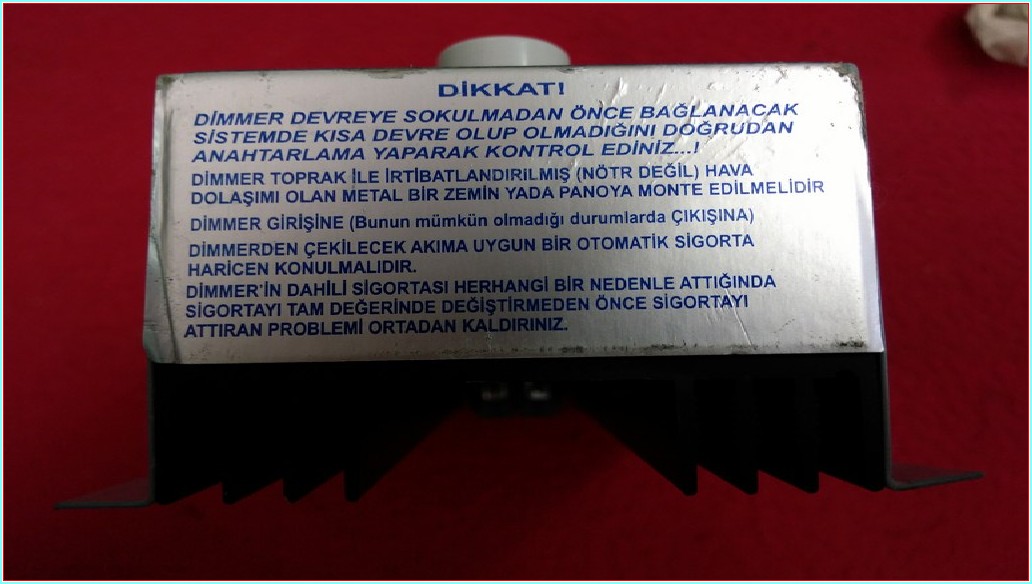RTM 1000 W DIMMER MONOFAZ PANO TİPİ SIFIR HIZ KONTROL CİHAZI 2500W
