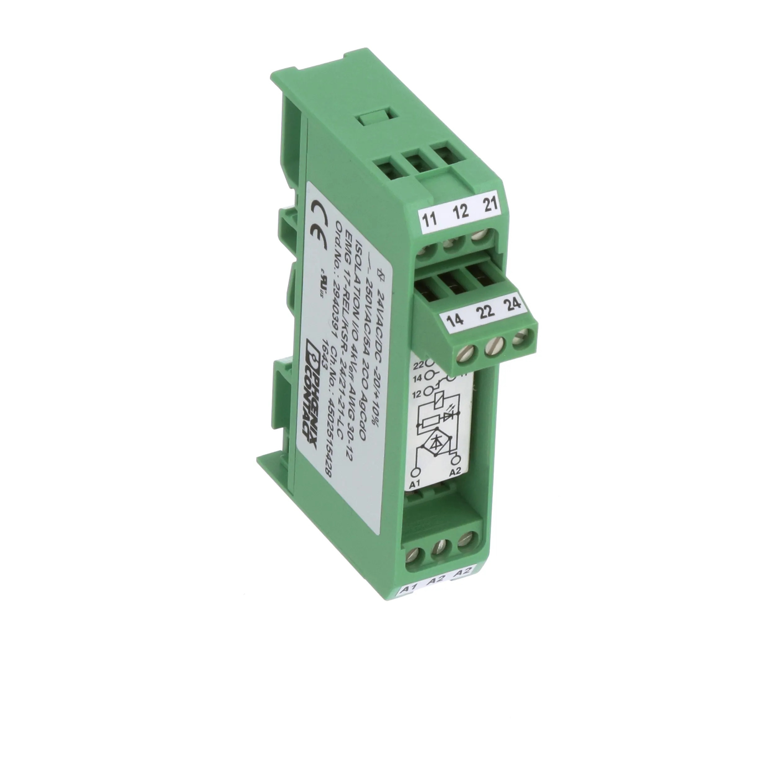 PHOENIX CONTACT 2940391 EMG 17-REL-KSR-24-21-21-LC 24VAC-DC RÖLE MODÜLÜ