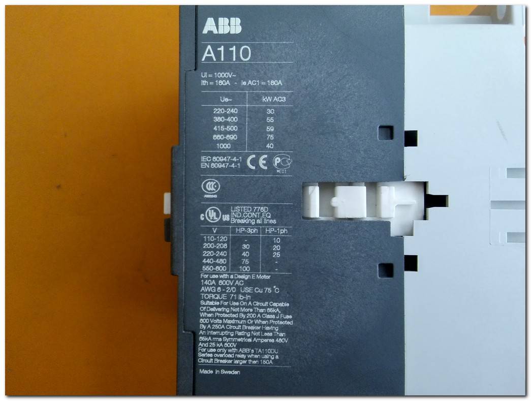 ABB A110-30 160A KONTAK BOBİN 110V VE 220V  KONTAKTÖR  STOKLARIMIZDA