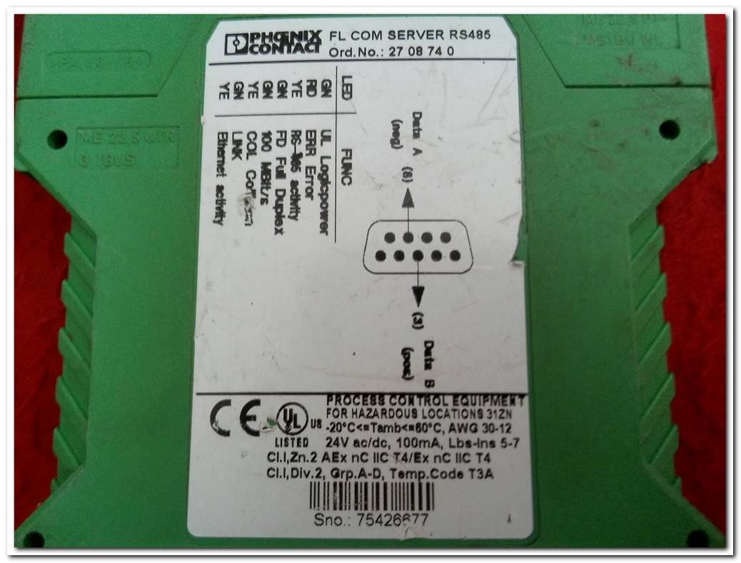 PHOENIX CONTACT 2708740 FL COM SERVER INPUT OUTPUT MODULE PLC ETHERNET MODÜLÜ