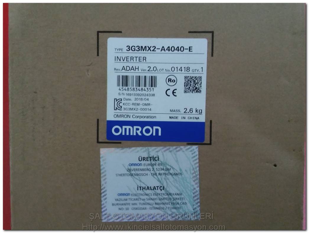 OMRON 3G3MX2-A4040-E 4KW-5,5W SIFIR KUTULU SÜRÜCÜ 4KW 5.5KW INVERTER DRIVER