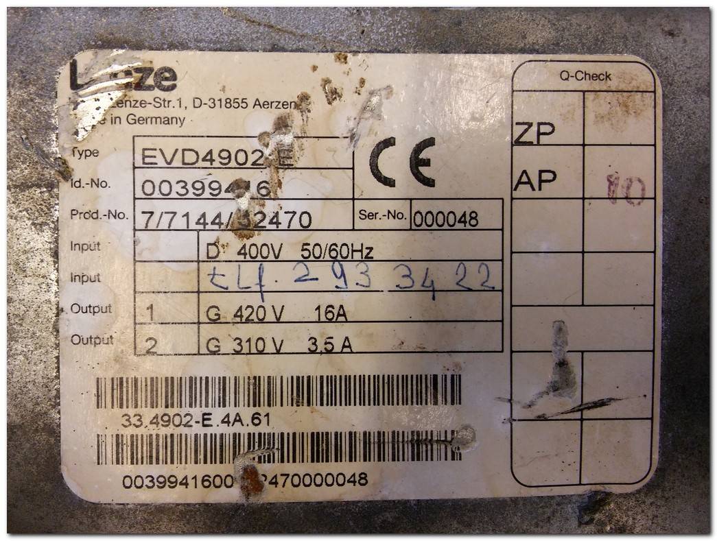 LENZE 4900 EVD4902-E EVD4902 SÜRÜCÜ INVERTER DRIVER