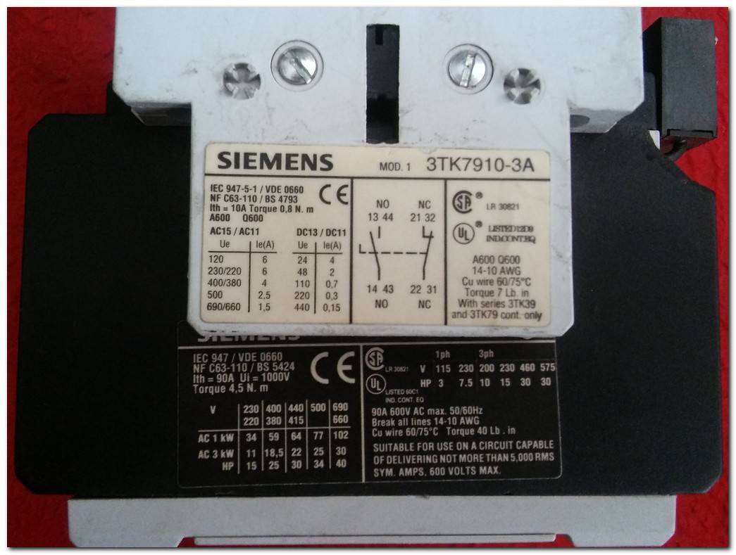SIEMENS 3TK35 3TK3975-0AP0 3TK3934-0C 4 KUTUPLU KONTAKTÖR 