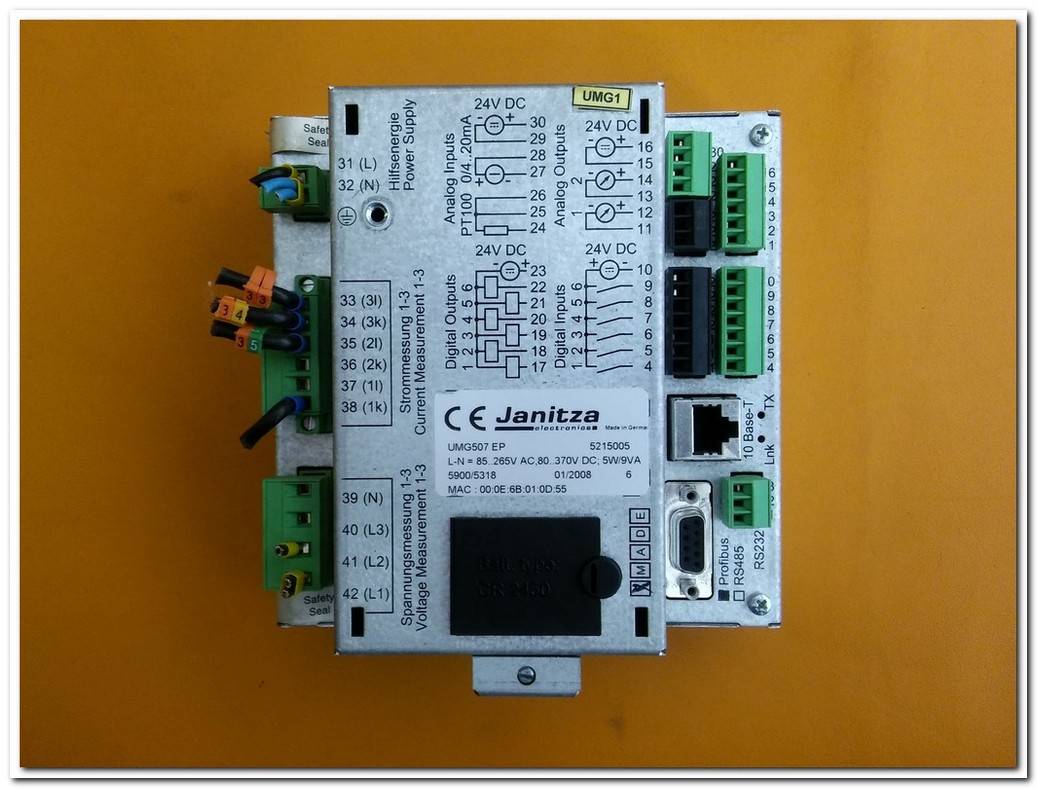 JANİTZA UMG 507 SIEMENS UMG507 EP UMG507 L UMG 507 L UMG507L UNİVERSAL MEASURİNG DEVİCE EVRENSEL ÖLÇÜM CİHAZI