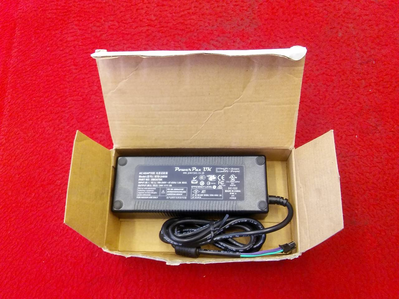 POWER PAX STD-24050 24V 5A 4 PİMLİ ÇİFT ÇIKIŞLI GÜÇ KAYNAĞI POWER SUPPLY SIFIR KUTULU