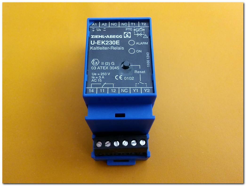 ZIEHL-ABEGG U-EK230E KALTLEİTER-RELAİS SIFIR KUTULU PTC TERMİSTÖRLERİNİ İZLEMEK İÇİN MOTOR KORUMA AC220-240V 50-60HZ