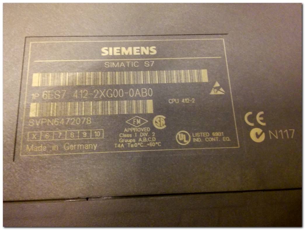 SIEMENS 6ES7 412-2XG00-0AB0 6ES7412-2XG00-0AB0 SIMATIC S7 CPU 412-2 PLC CPU