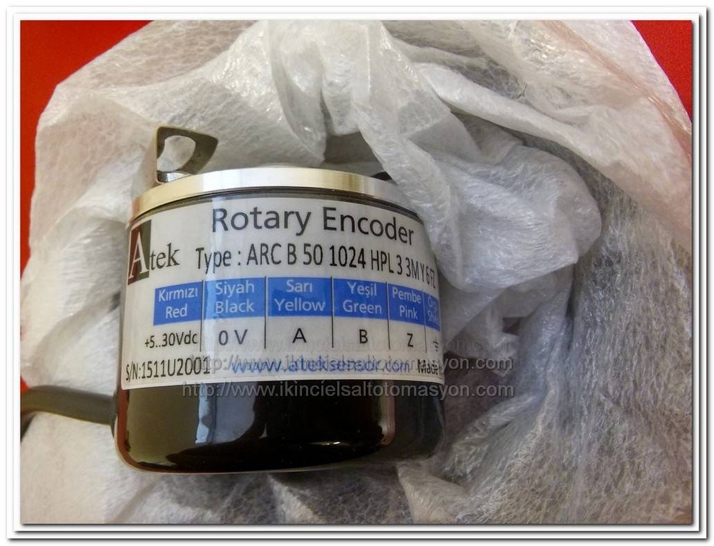 ATEK ARC B 50 1024 HPL 3 3M Y 6 FZ ROTARY SIFIR KUTULU ENCODER