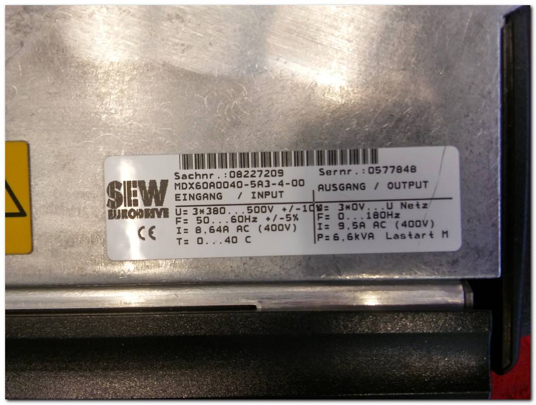 SEW MDX61B-00 SERVO SÜRÜCÜ MDX61B0040-5A3-4-00 EURODRIVE MOVIDRIVE UMRICHTER SERVO DRIVE