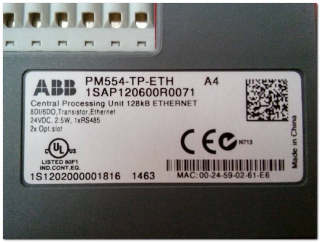ABB PM554-TP-ETH PM554 1SAP120600R0071 PLC UNIT