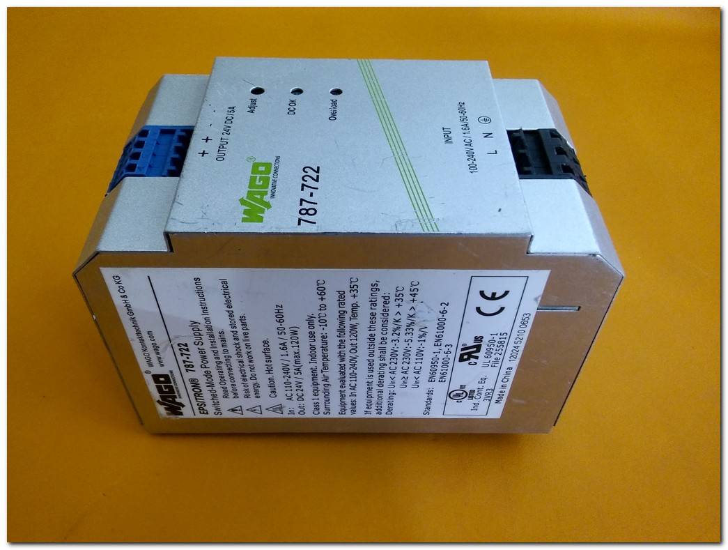 WAGO 787-722 SWİTCHED MODE POWER SUPPLY 24VDC 5A GÜÇ KAYNAĞI