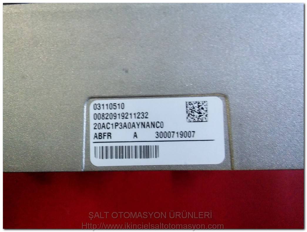 ALLEN BRADLEY 20AC1P3A0AYNANC0 20A C 1P3A 0 0,25KW - 0,37KW POWER FLEX 70 SÜRÜCÜ