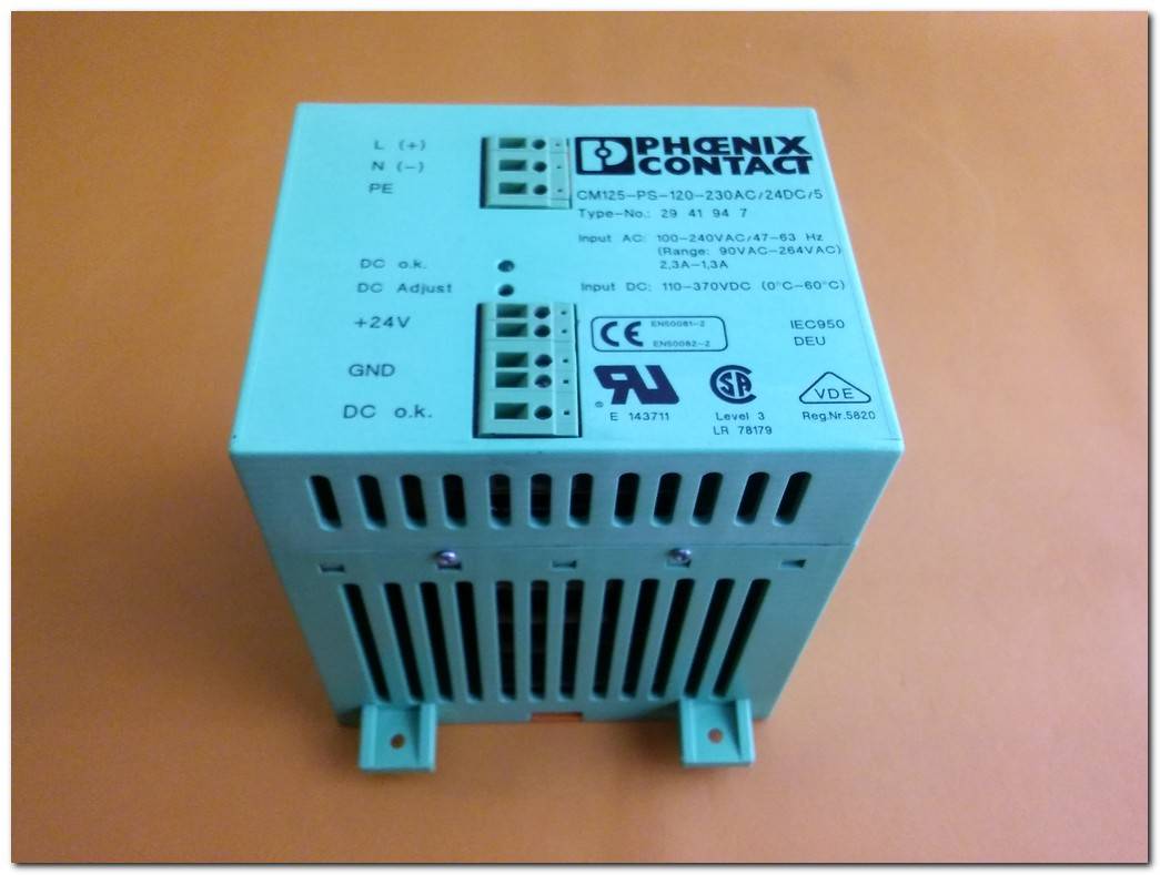PHOENIX CONTACT CM125-PS-120-230AC-24DC-5 29 41 94 7 POWER SUPPLY GÜÇ KAYNAĞI