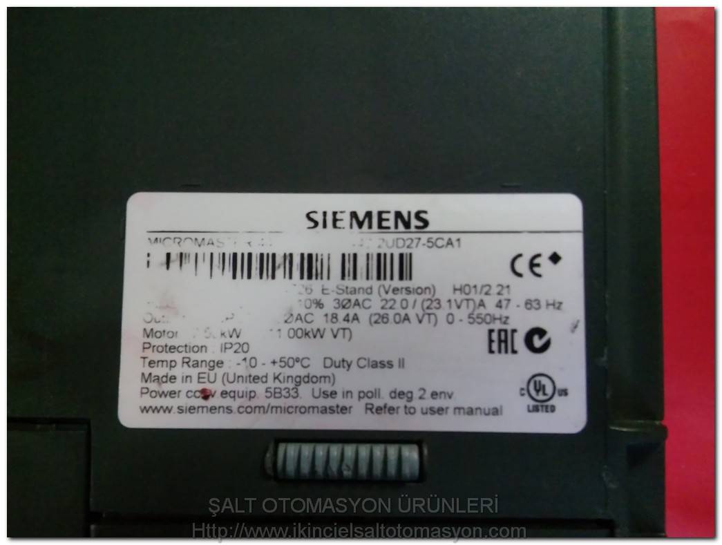 SIEMENS 6SE6440-2UD27-5CA1 MICROMASTER 440 11KW SÜRÜCÜ