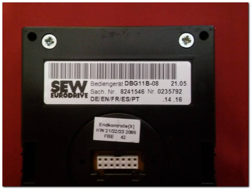 SEW DBG11B-08 8241546 DE EN FR ES PT SEW EURODRIVE PANEL KEYPAD