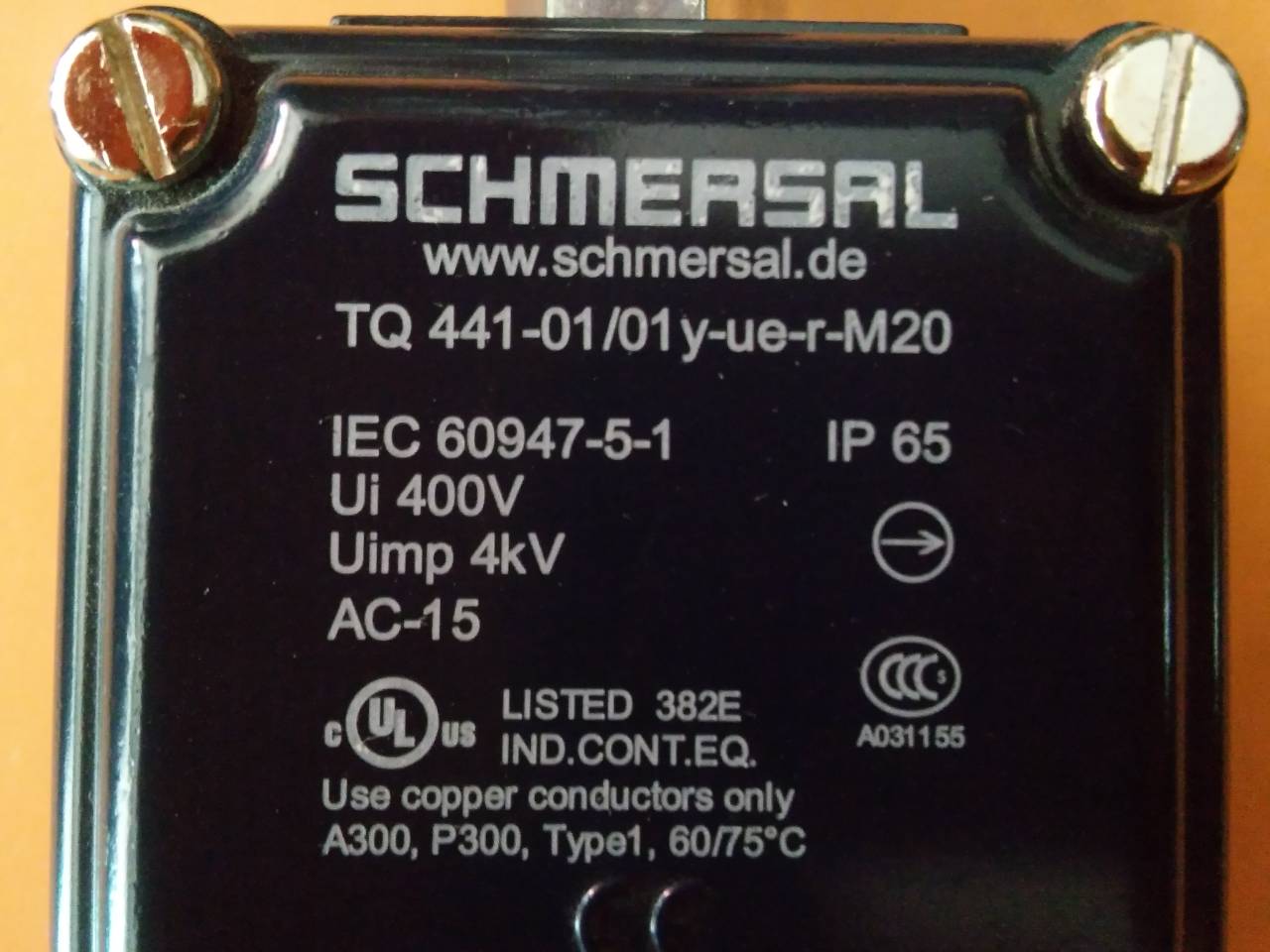 SCHMERSAL TQ 441-01-01Y-UE-R-M20 IEC 60947-5-1 SIFIR KUTULU SAFETY CABLE PULL SWITCH METAL ÇEKMELİ TEL ANAHTARI