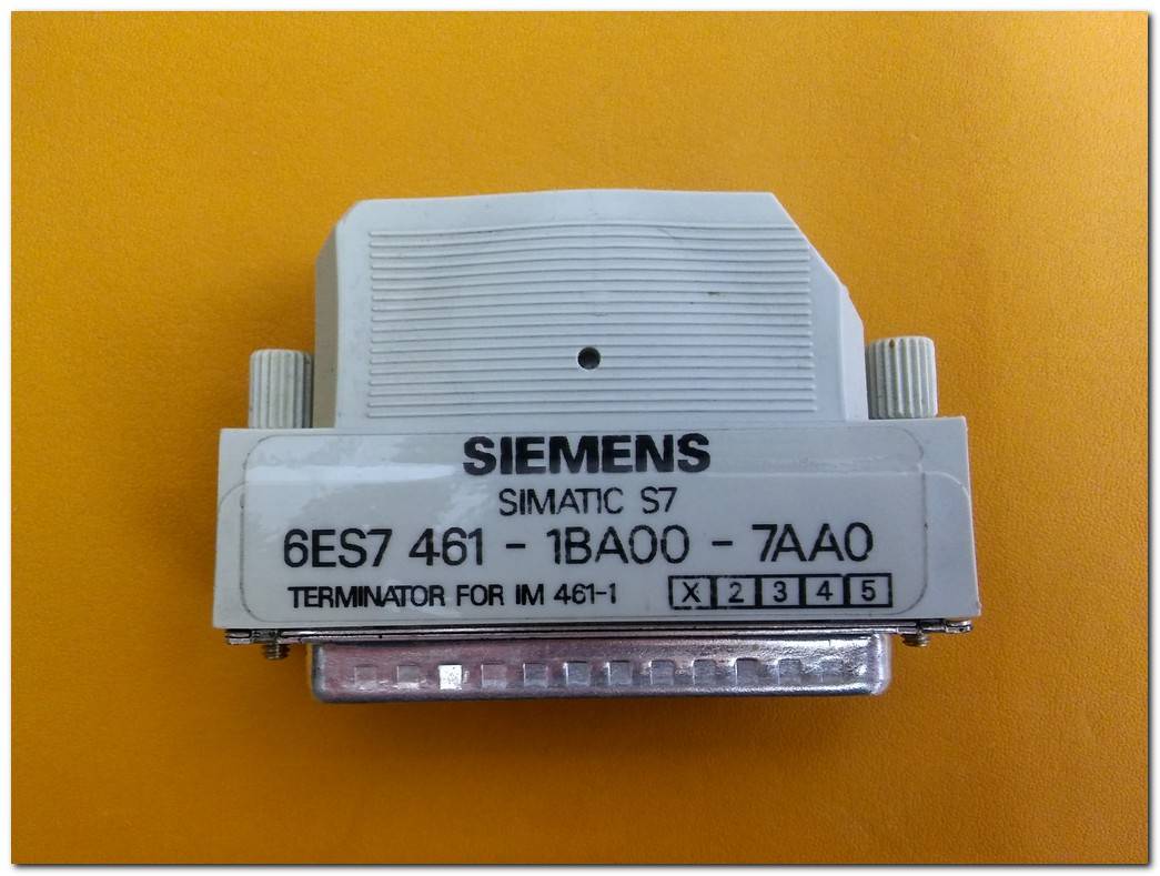 SIEMENS 6ES7 461-1BA00-7AA0 6ES7461-1BA00-7AA0 SIMATIC S7 TERMINATOR FOR IM 461-1 S7-400 CONNECTOR RECEIVER INTERFACE MOD