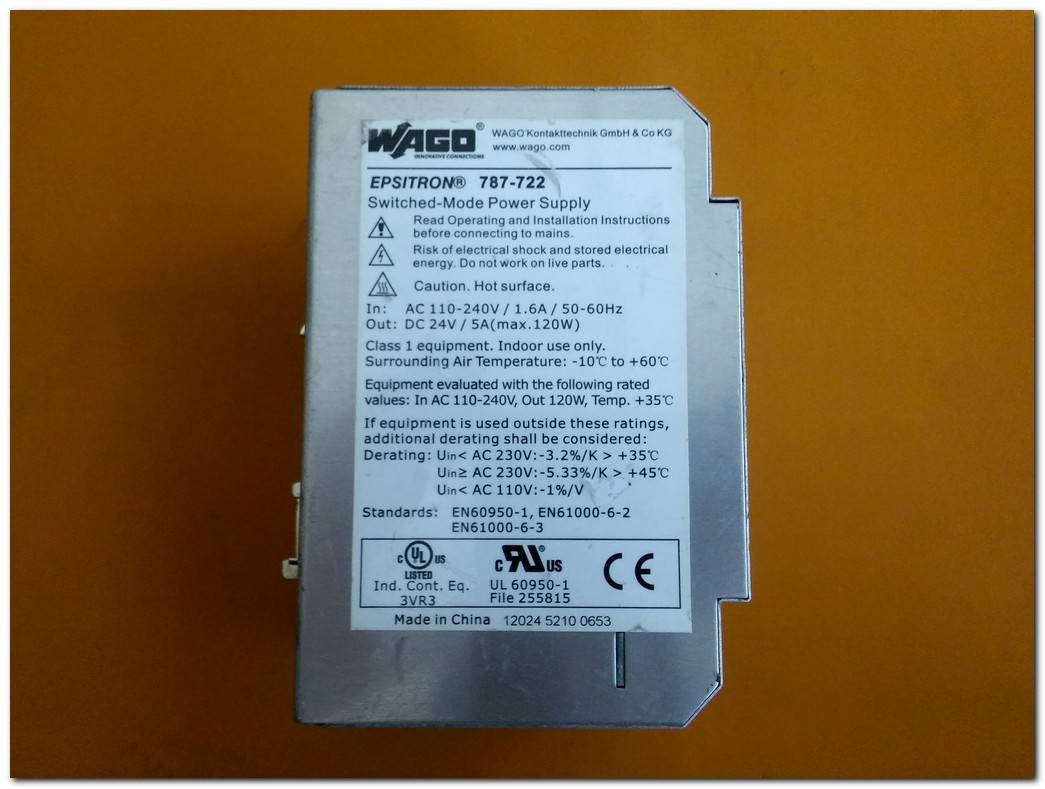 WAGO 787-722 SWİTCHED MODE POWER SUPPLY 24VDC 5A GÜÇ KAYNAĞI