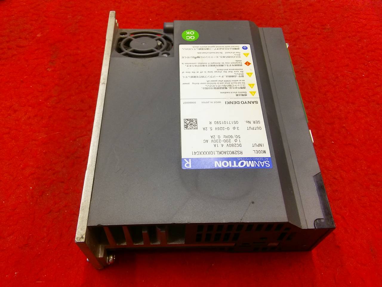 SANMOTION SANYO DENKİ RS2W03A0KL10XXXXC41 5,2A 0-326V SERVO SÜRÜCÜ