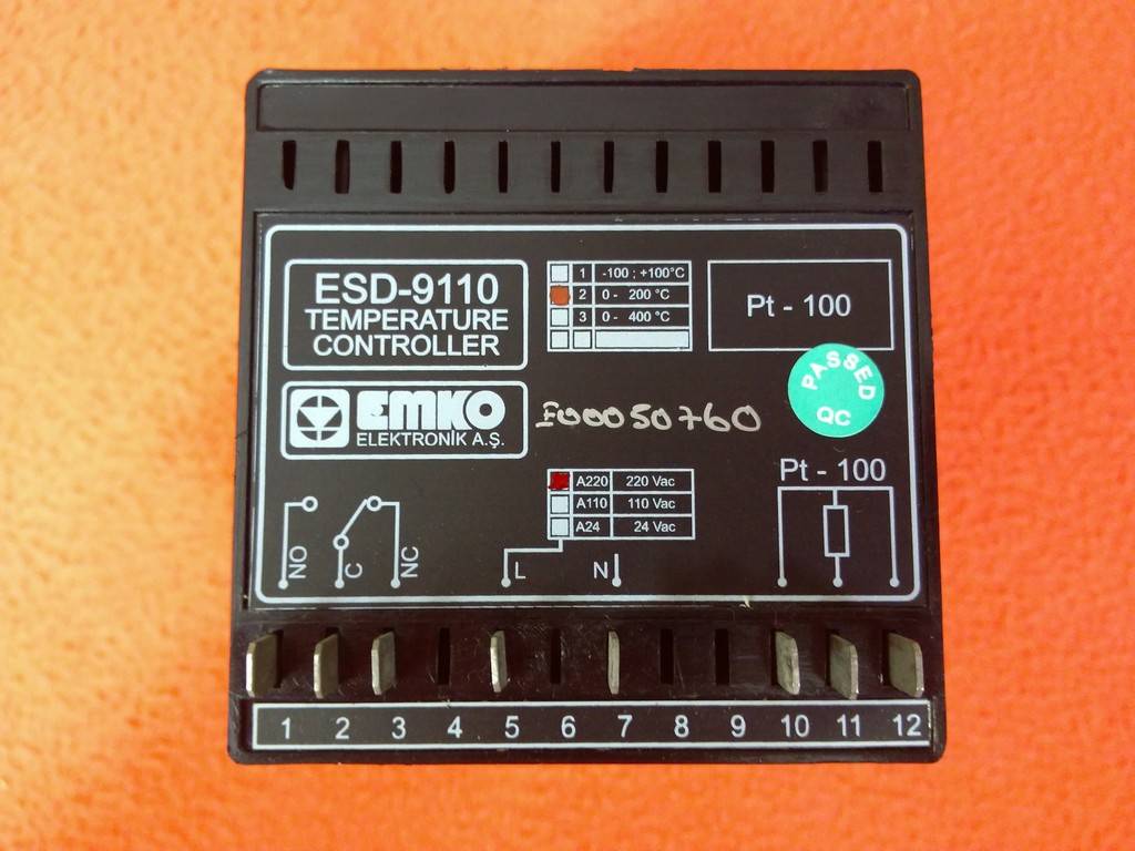 EMKO ESD-9110-PT1 9696 TEK KONTAKLI 0-200C PT 100SIFIR KUTULU ISI KONTROL CİHAZI
