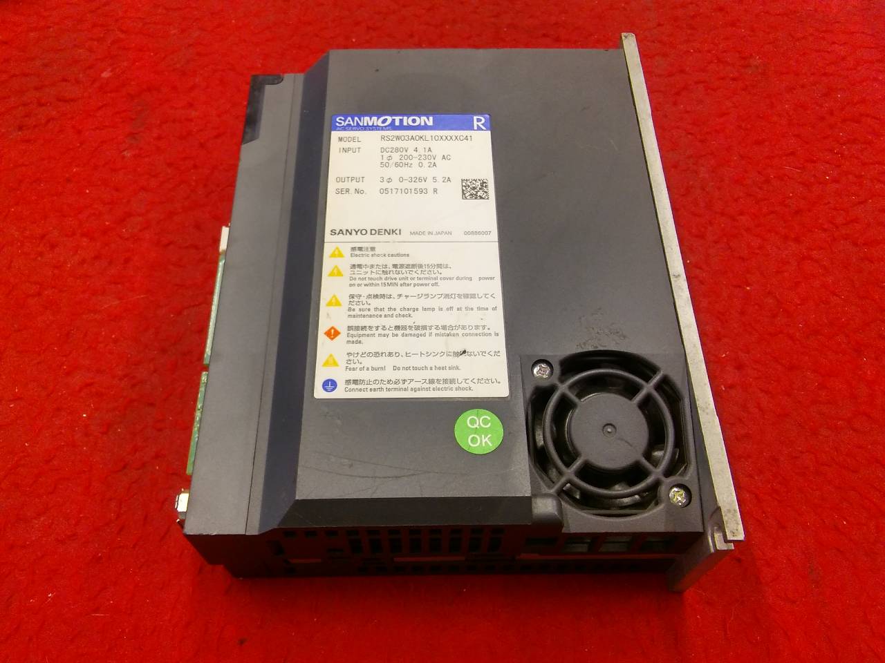SANMOTION SANYO DENKİ RS2W03A0KL10XXXXC41 5,2A 0-326V SERVO SÜRÜCÜ