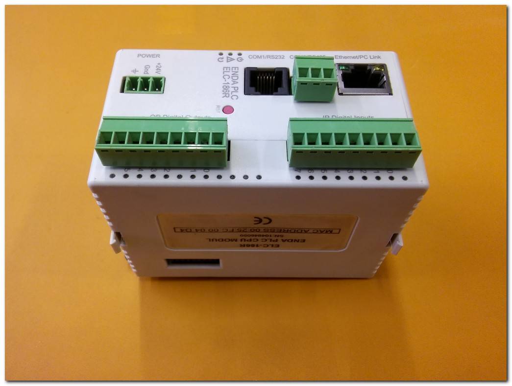 ENDA ELC-186R PLC CPU MODUL ETHERNET PORTLU PLC 