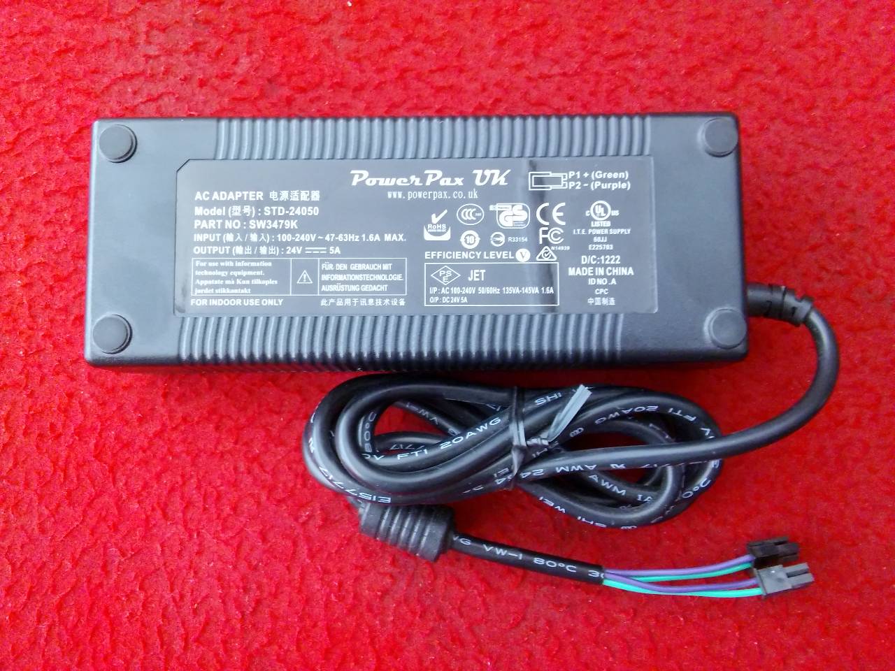 POWER PAX STD-24050 24V 5A 4 PİMLİ ÇİFT ÇIKIŞLI GÜÇ KAYNAĞI POWER SUPPLY SIFIR KUTULU